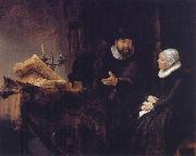 REMBRANDT Harmenszoon van Rijn, Double Portrait of Cornelis Claesz.Anslo and His Wife,Aeltje Gerritsdr Schouten